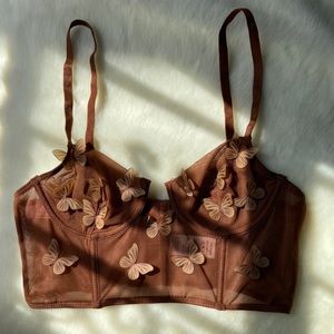 Brown Butterfly Corset